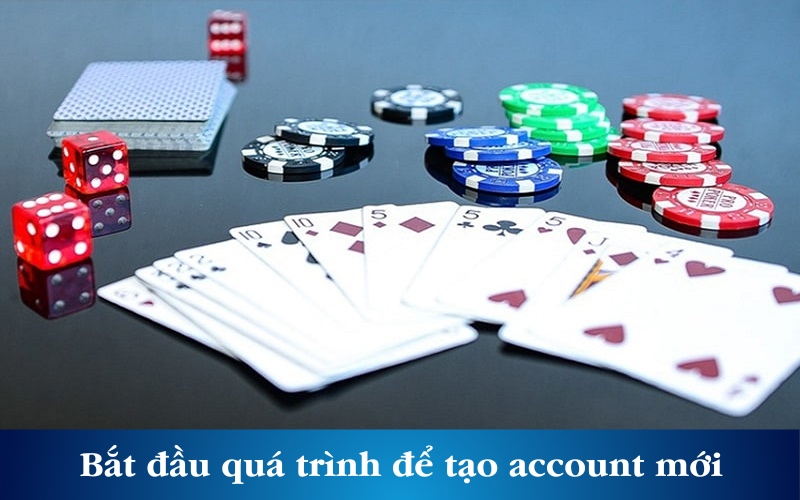 Bắt đầu quá trình để tạo account mới