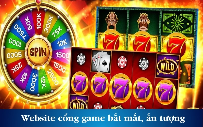 Website cổng game bắt mắt, ấn tượng người chơi