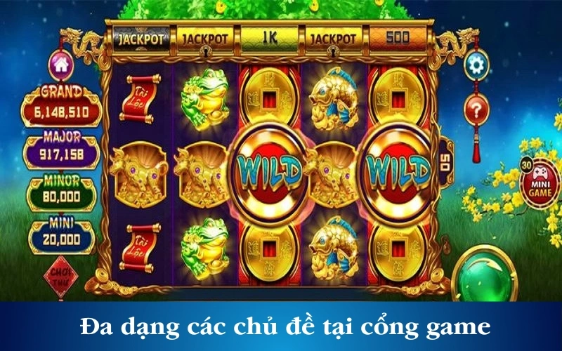 Đa dạng các chủ đề tại cổng game Game nổ hũ rút tiền mặt