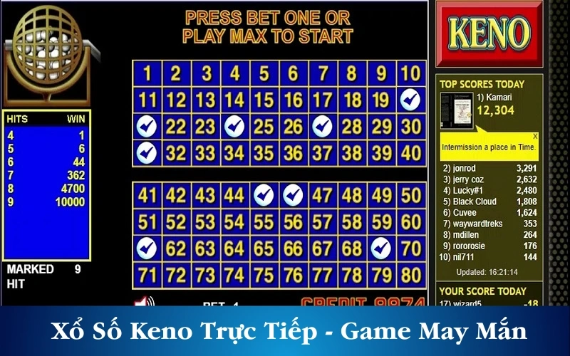 Xổ Số Keno Trực Tiếp - Mục Game May Mắn Dễ Chơi Và Dễ Trúng Thưởng Nhất